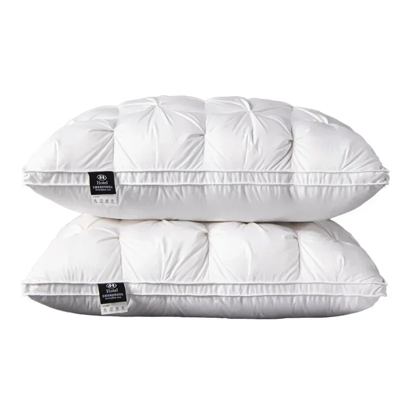 High-end down comfortable pillow5-star hotel pillow down pillow core cotton white goose down 3-dimensional cervical pillow core 5