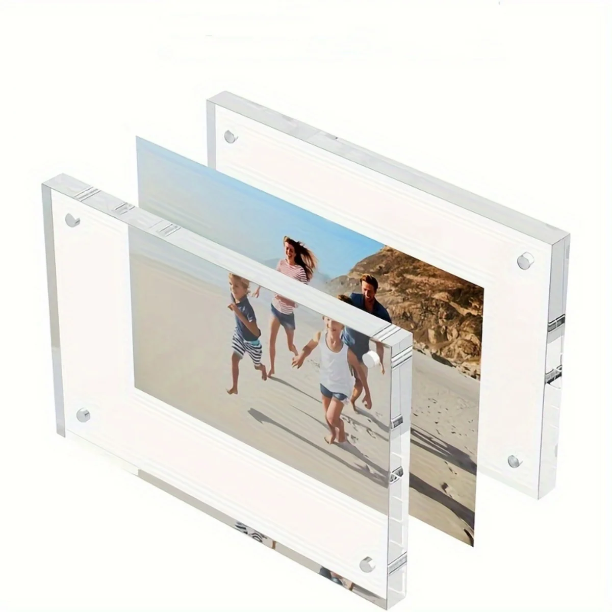 마그네틱 포토 프레임 컬렉션 디스플레이 프레임, 펀치 프리, 4x6 인치, 1PC