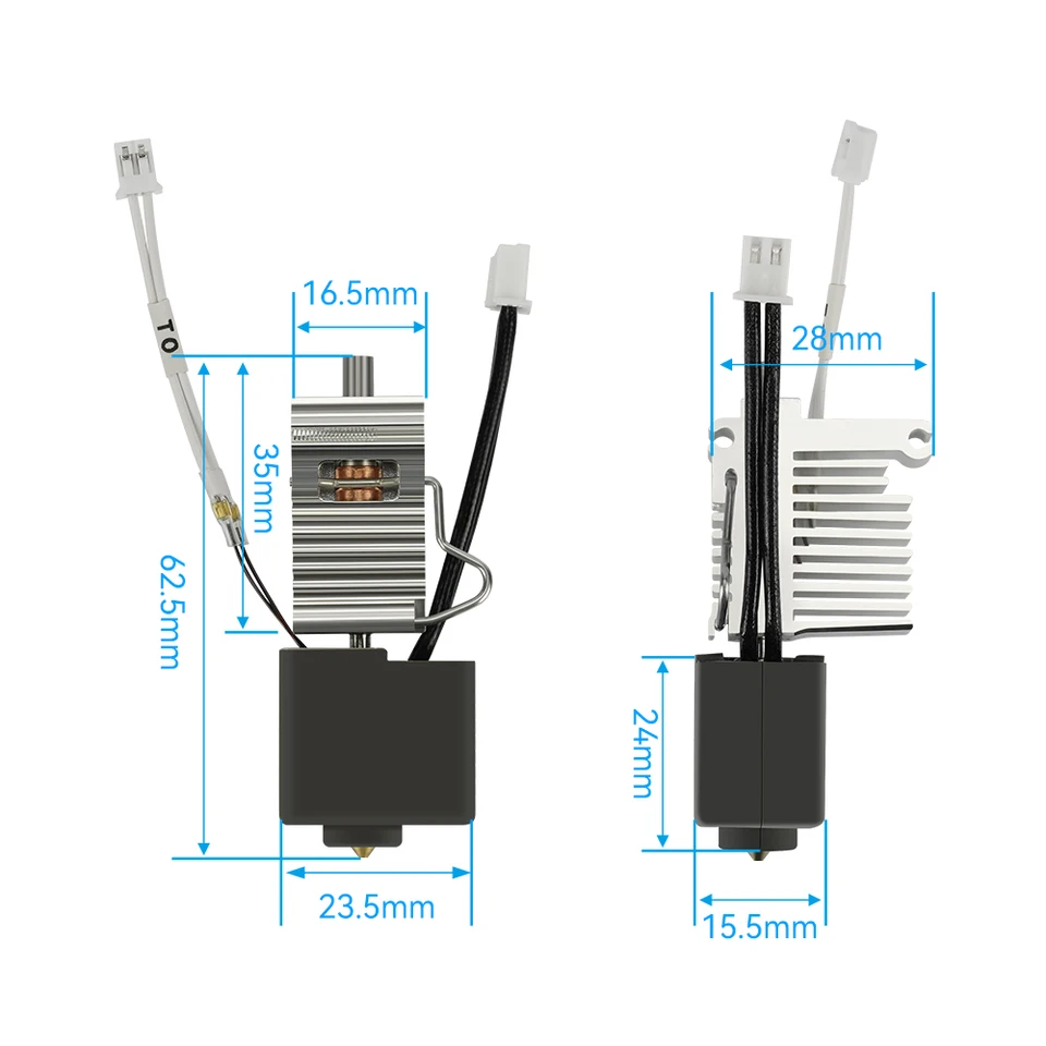 TGHongKy - Hotend Céramique Complet Pour Imprimante 3D Anycubic Kobra S1 Combo / S1 ACE Pro - 2 Buses Laiton, 2 Manchons Silicone