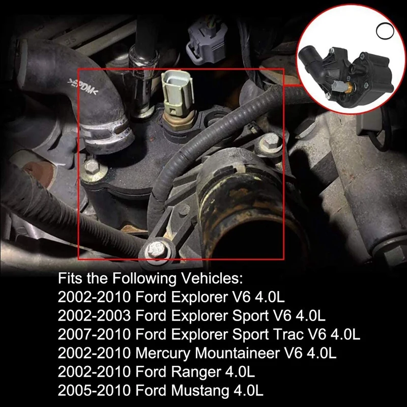 Engine Coolant Thermostat Housing with Sensor engine coolant thermostat For Ford Mustang 4.0L 2005-2010 2L2Z-8592-BA 902-210