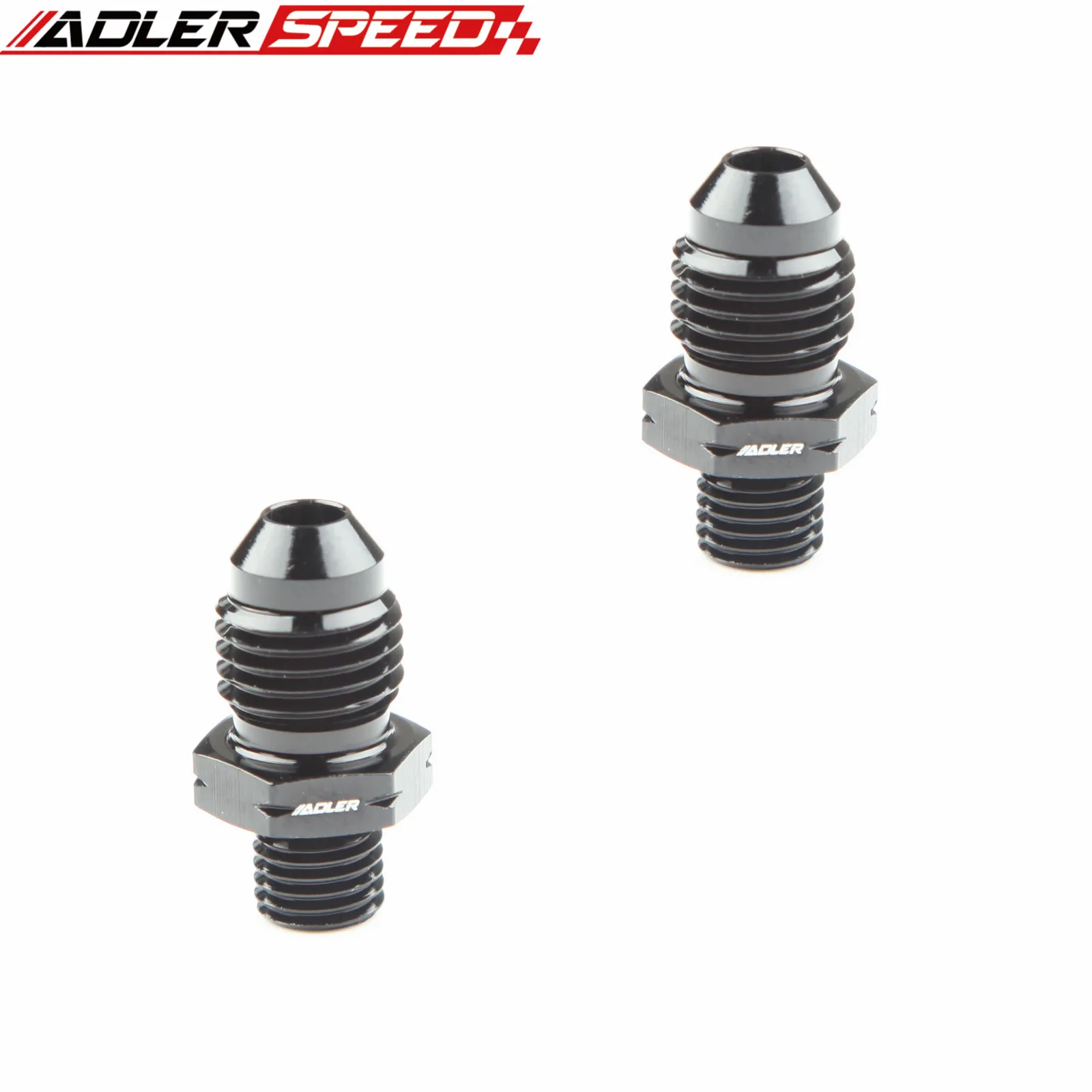 2PCS AN4 AN6 AN8 AN10 M10/M12/M14/M16/M18x1.5 스레드 스트레이트 연료 오일 공기 호스 피팅 남성 어댑터 자동차 자동차 액세서리