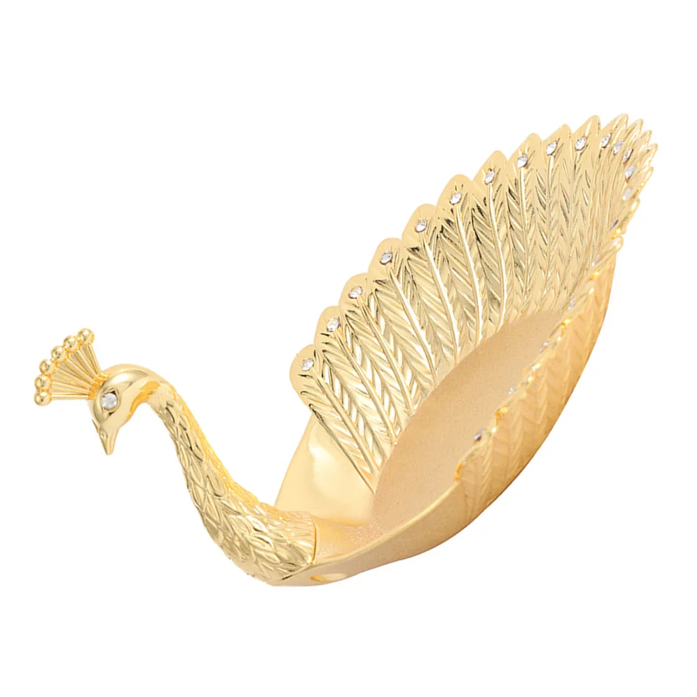 

Durable Golden Peacocks Candy Dish Peacocks Snack Dish Dried Fruit Dish