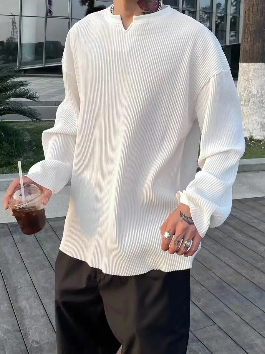 Men’s V-Neck Henley Shirt 1