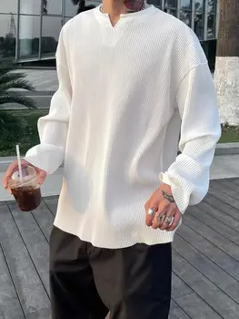 Men’s V-Neck Henley Shirt 1