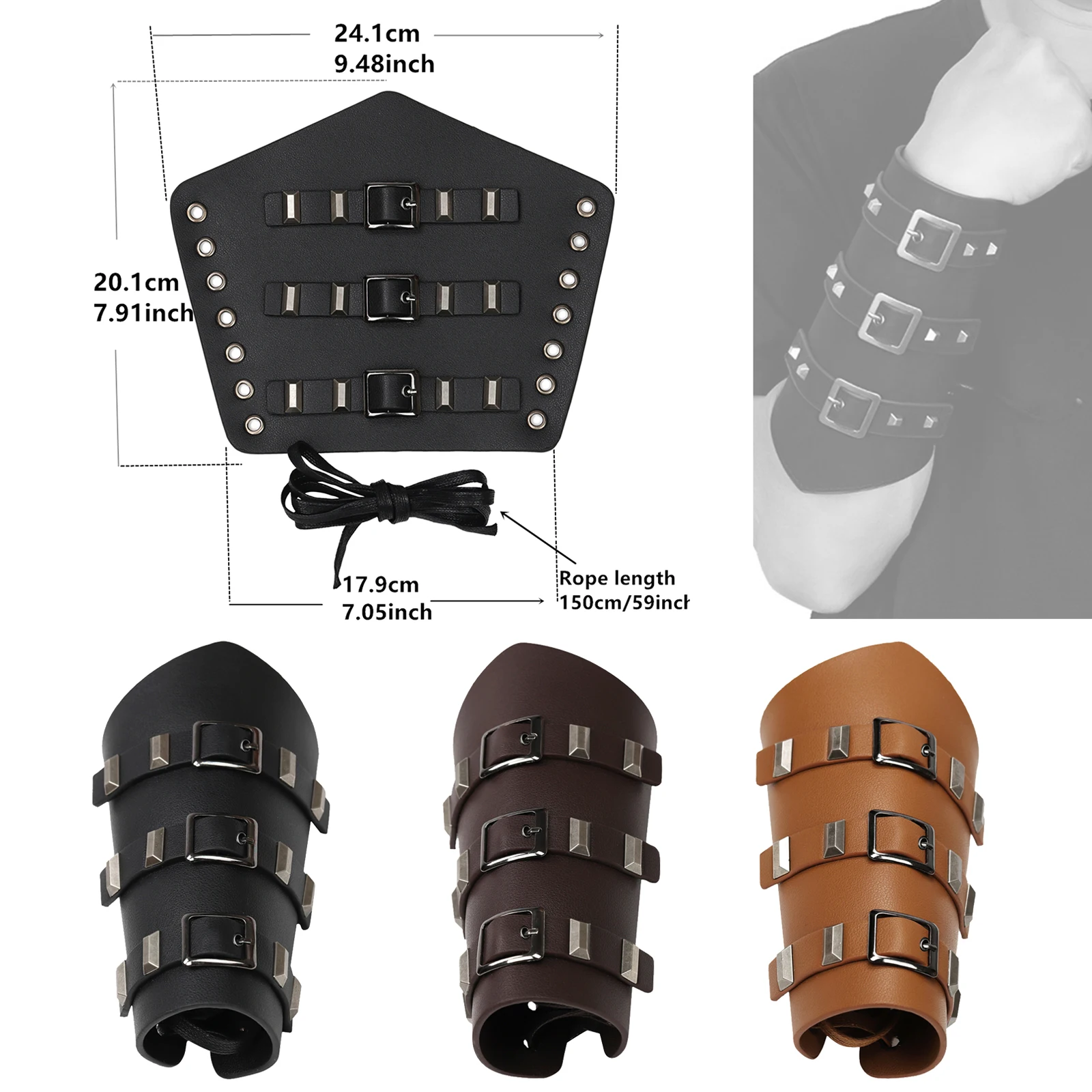 

Скандинавская повязка на руку Vambrace Steampunk, регулируемая повязка на запястье, повязка на руку для взрослых, рыцарь, Хэллоуин, косплей