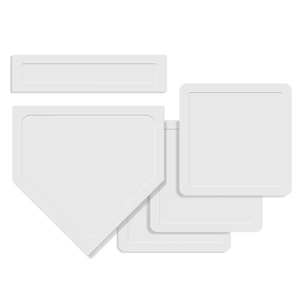 Baseball Bases Thrown Down 1 * Home Plate 1 * Pitcher's Rubber Set 3 Base For Backyard Playground Lightweight