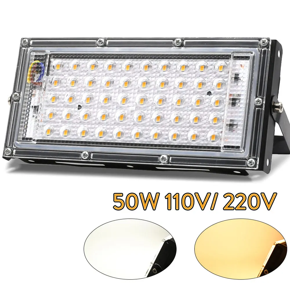 50W Led Flood Light IP65 Waterproof AC110V/220V Outdoor Floodlight Spotlight LED Reflector Street Lamp Wall Flood Lights