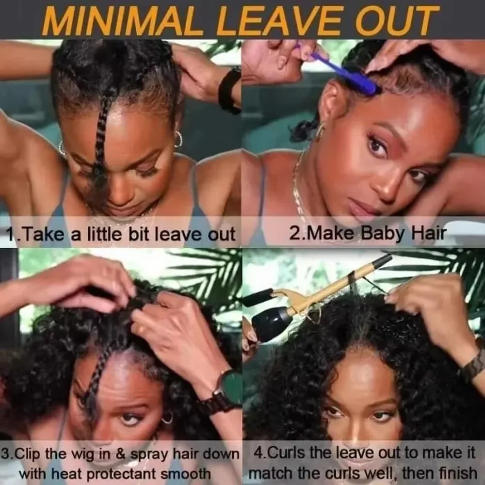 30 32 Inch Long Kinky Straight U Part Wigs Human Hair Wigs V Part Yaki Straight Wigs For Women Daily Use Full Machine Made Wigs