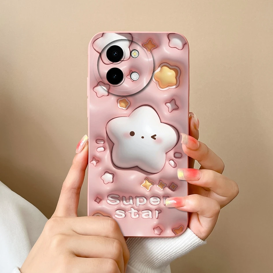 Stylish Painted Anti-Slip Liquid Silicone Phone Case