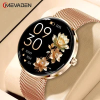 Montre connectée MEVADEN 8,5 mm ultra-fine de luxe en acier inoxydable pour femmes, écran AMOLED HD 1,43 pouces, moniteur de santé, montre connectée sport H33 1