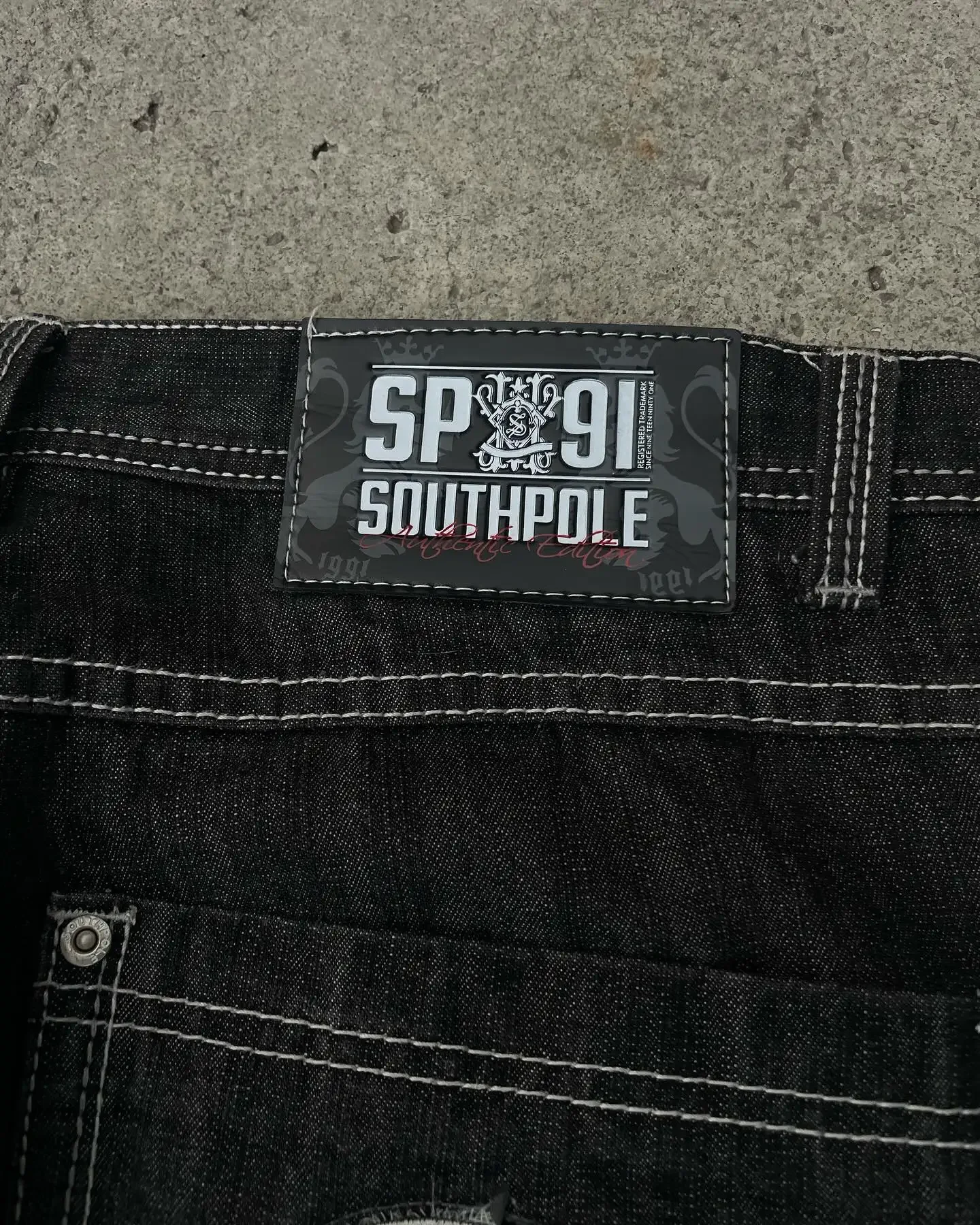 SOUTH POLE 2Pac グラフィックデニムパンツ South pole Jeans 2000s New Retro wash Loose Jeans Men's and