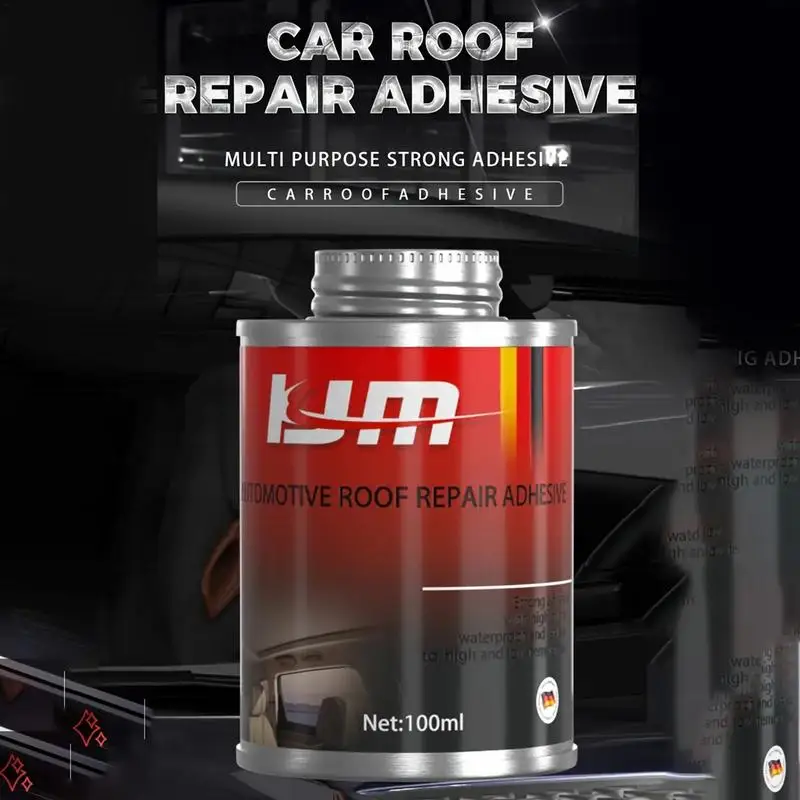 Car Roof Liner Adhesive 100ml Car Roof Fabric Glue Quick Automotive Interior Fix Strong Solution for Headliner & Leather roof liner repair glue car glue repair glue universal glue