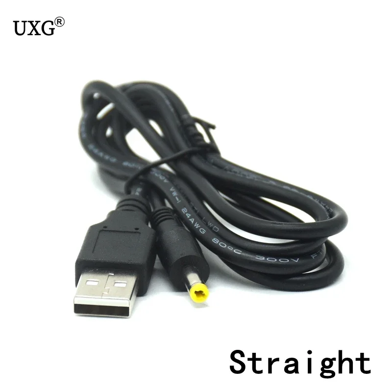 DC Power Plug USB Convert To 4.0*1.7mm/DC 4.0x1.7 White Black L Shape Right Angle Jack With Cord Connector Cable