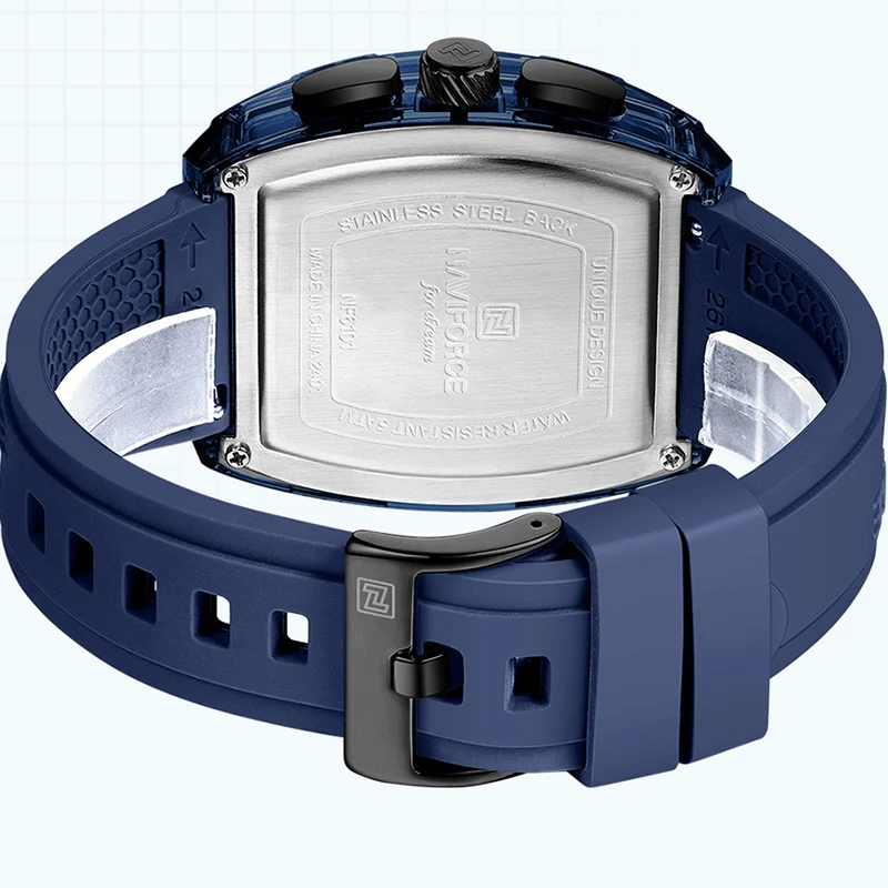 Top Brand NAVIFORCE Fashion Watches for Men Quartz Silicone Strap 50M Waterproof Date Original Man's WristWatch Reloj Hombr 2025 view 6