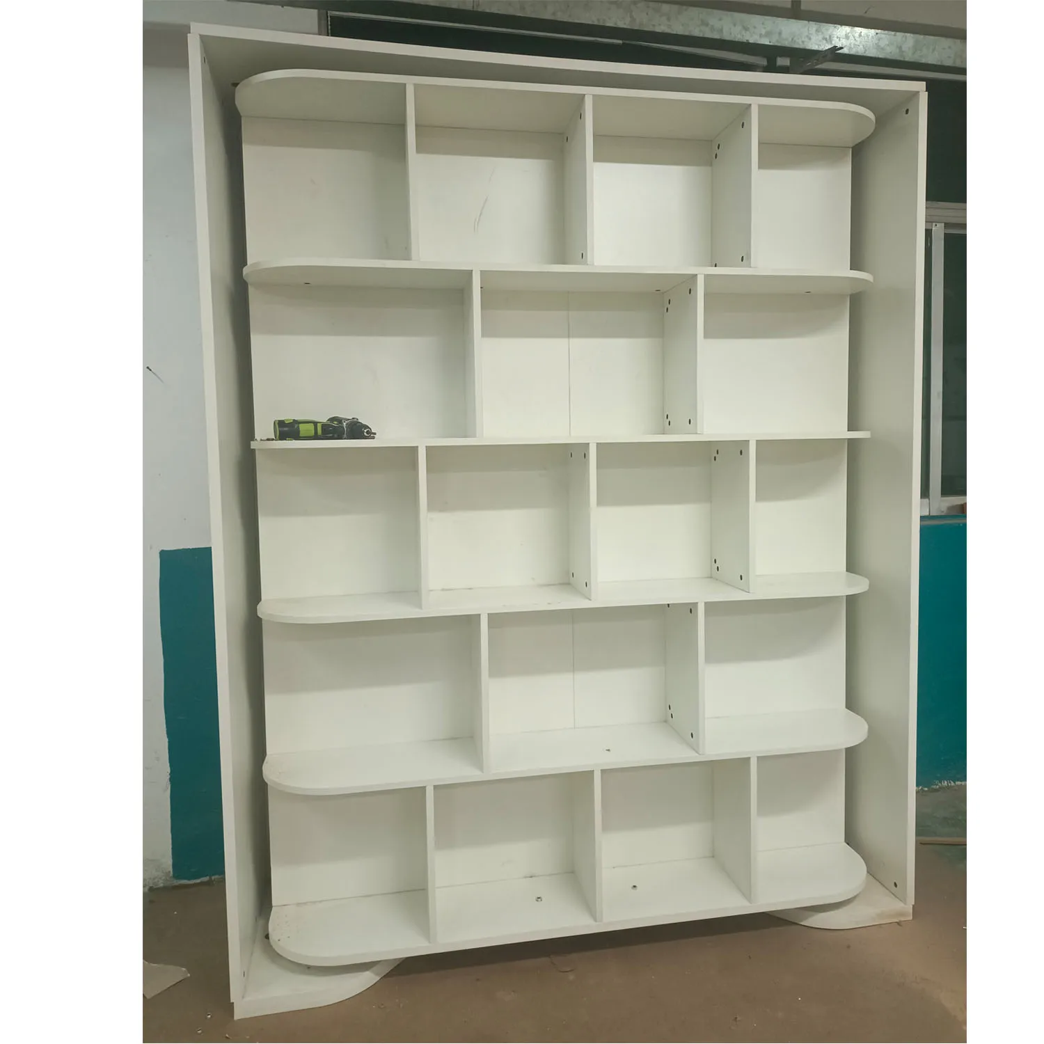 Description Picture 2 of itemWooden Rotating invisible folding bed combination multi functional wardrobe cabinets desk bookcase wall Murphy bed