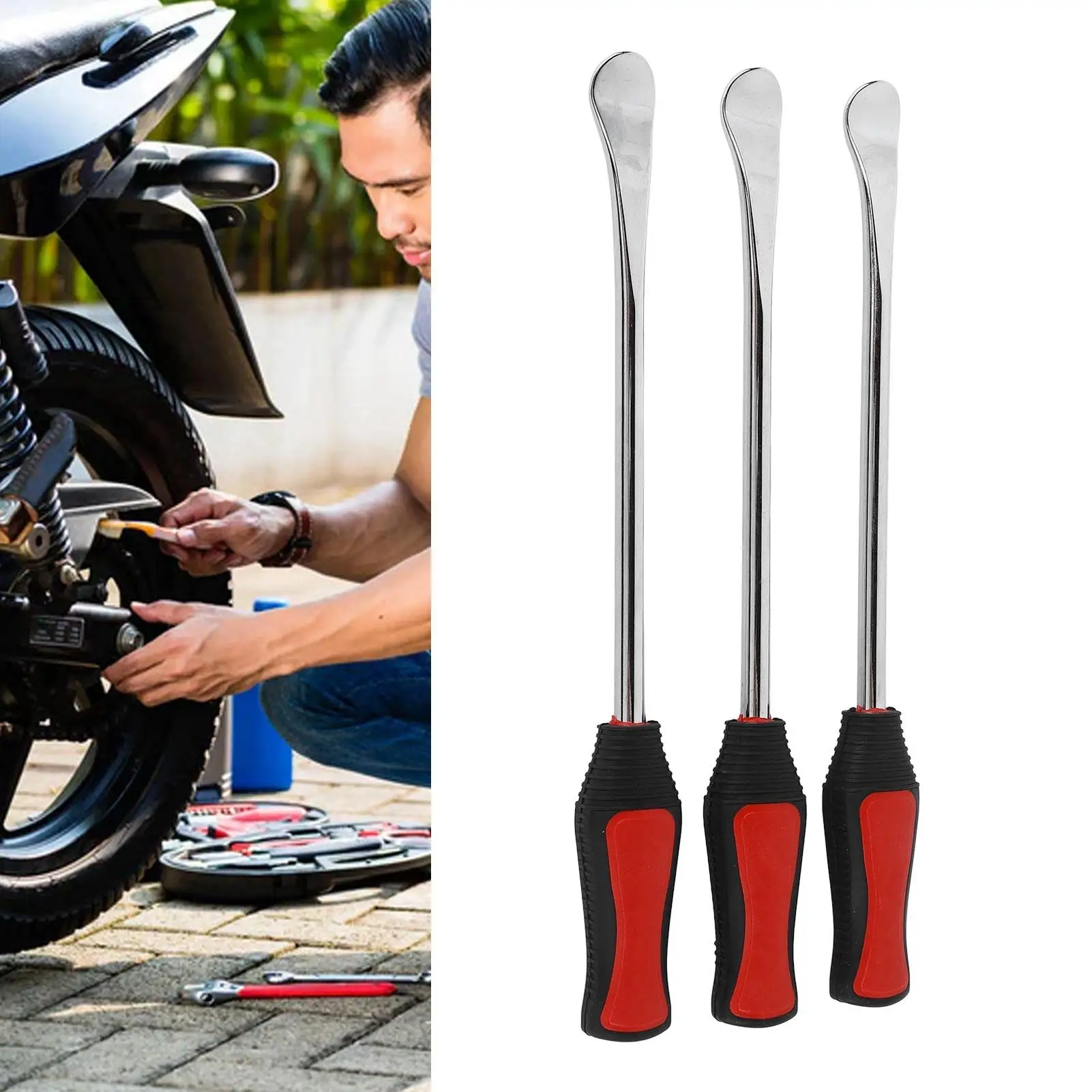 Tire Spoon Lever Tool Kit Protective Cover Valve Cores Tire Changing Removal Tool for motorcycle Bicycles