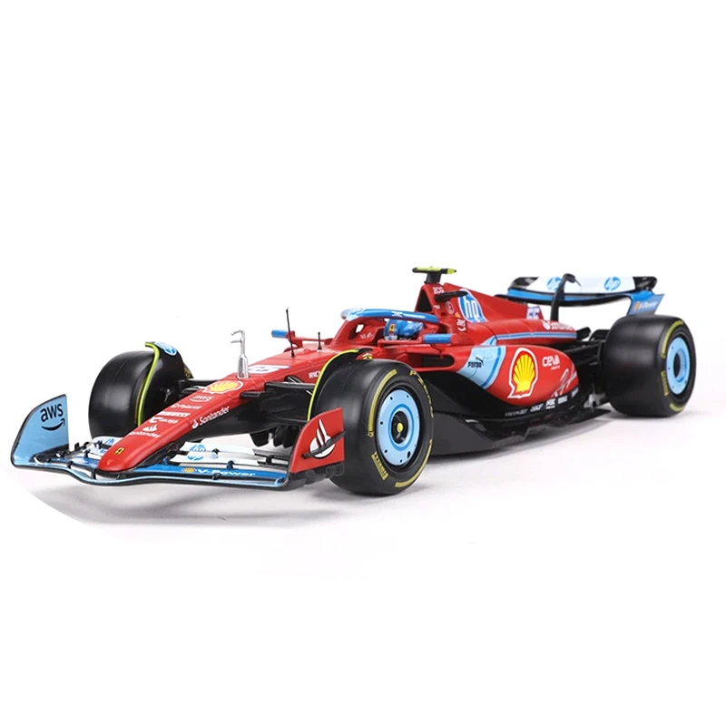 Nouveau Bburago 1:18 Ferrari SF-24 Miami GP F1 SF-24 16 #   Leclerc 55 #   Sainz formule1 voiture moulée sous pression modèle alliage voiture Collection jouet cadeau