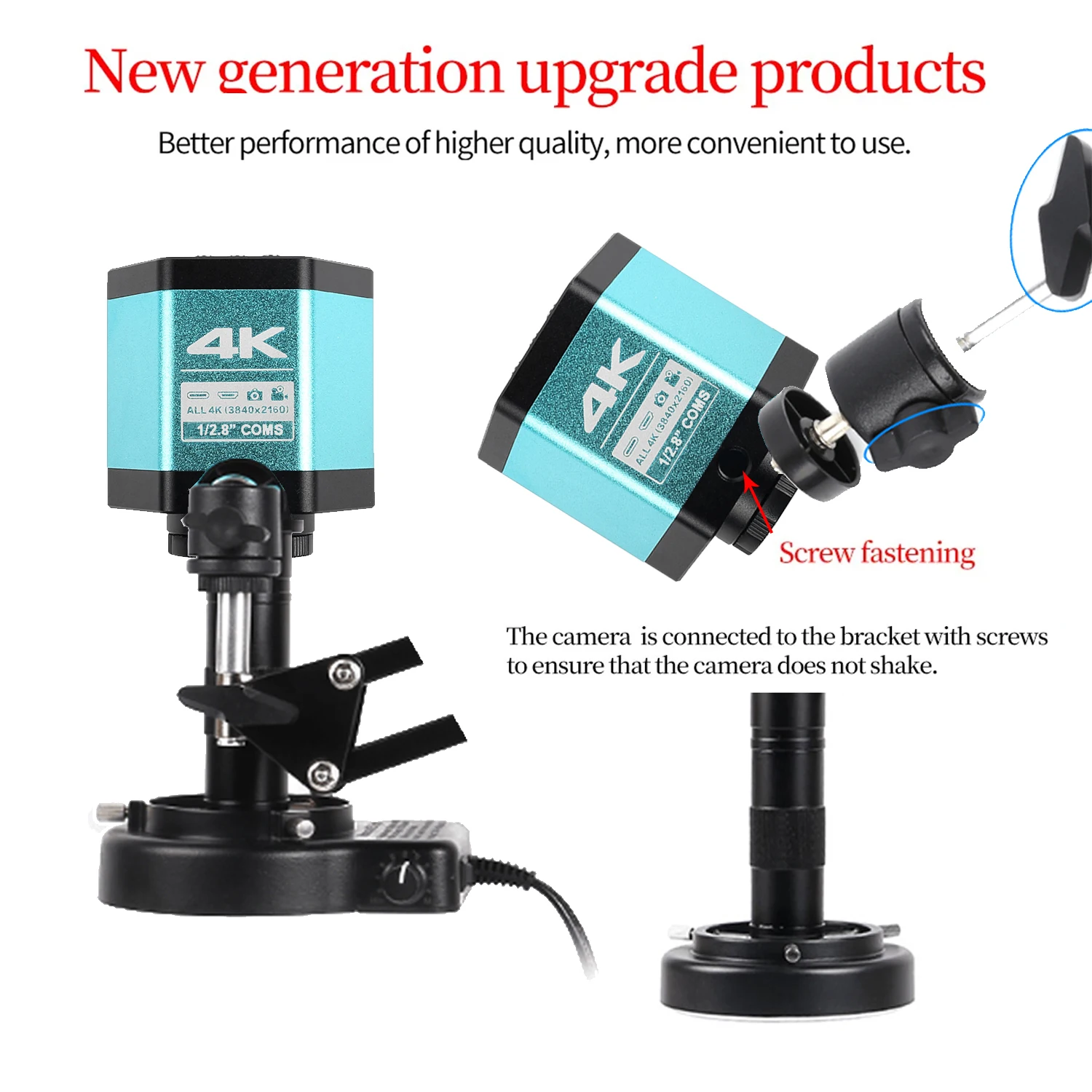 1080P 4K 2K Industrial Microscope HDMI Type-C Video Mircoscope VGA 150X Zoom Lens For Repair PCB Solder Stocks in Brazil 5