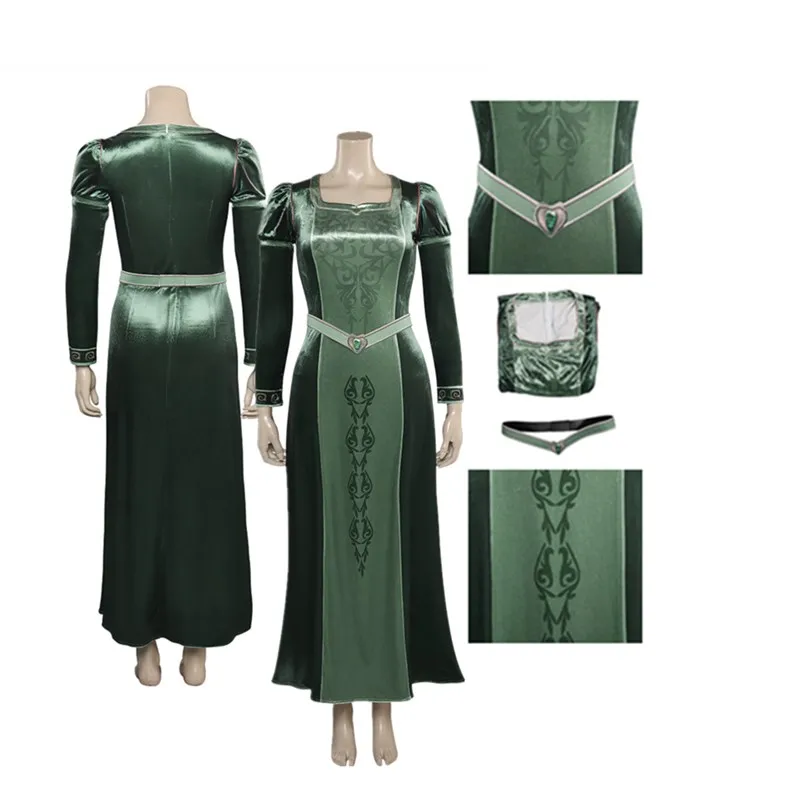 

Fiona Cosplay Costume Women Girls Princess Dress Belt Outfits Halloween Carnival Party Suit