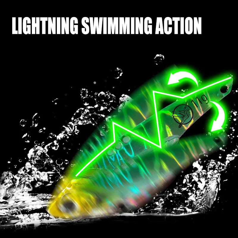 1Pcs VIB Fishing Lure 5.5g 7.5g 11g 15g Sinking Blade Bait Long Cast Vibration Artificial Bait Metal Jig Pesca Bass Pike Perch