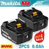 Makita 18V 6000mAh Lithium ion Rechargeable Battery 18v drill Replacement Batteries BL1860 BL1830 BL1850 With DC18RC 3A Charger 1