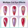 LIMEGIRL Colorful Cat Eye Magnetic UV Gel Nail Polish Set Nail Art Glitter Gel Varnish Semi-Permanent Soaking UV Gel Varnish 5