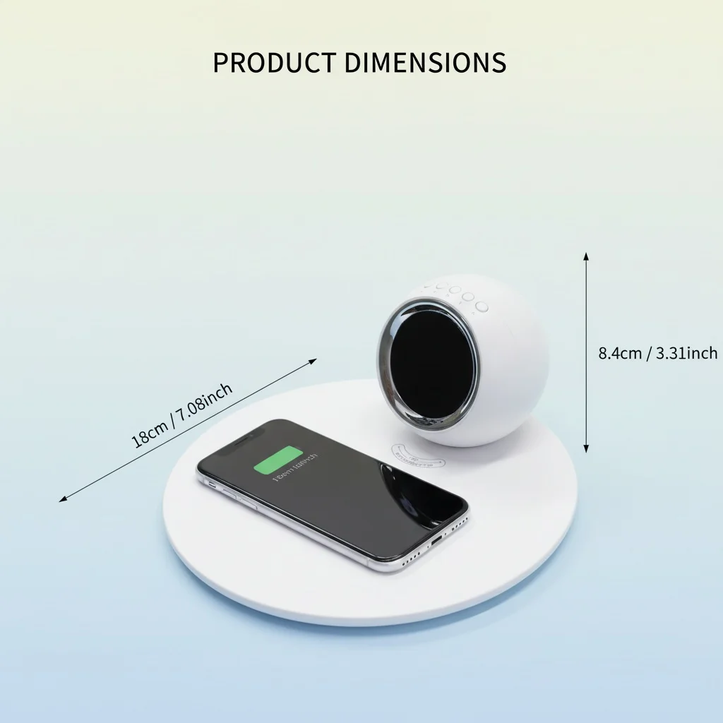 Alarm clock charger with fast charging adjustable brightness display digital clock with temperature for home office bedroom - Image 6