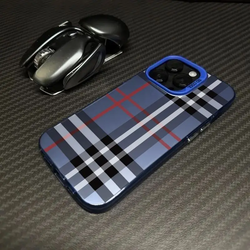 Fashionable Classic Plaid Pattern Phone Case For iPhone 17 16 15 14 13 12 11 Pro Max XR XS MAX 7 8 PLUS MIN INS Shockproof Cover 4