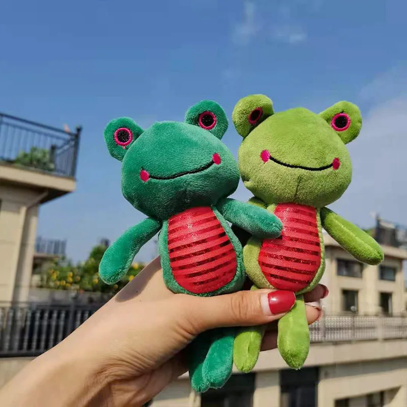Plush Frog Keychain Pendant Keychain Schoolbag Doll 1pc Cute