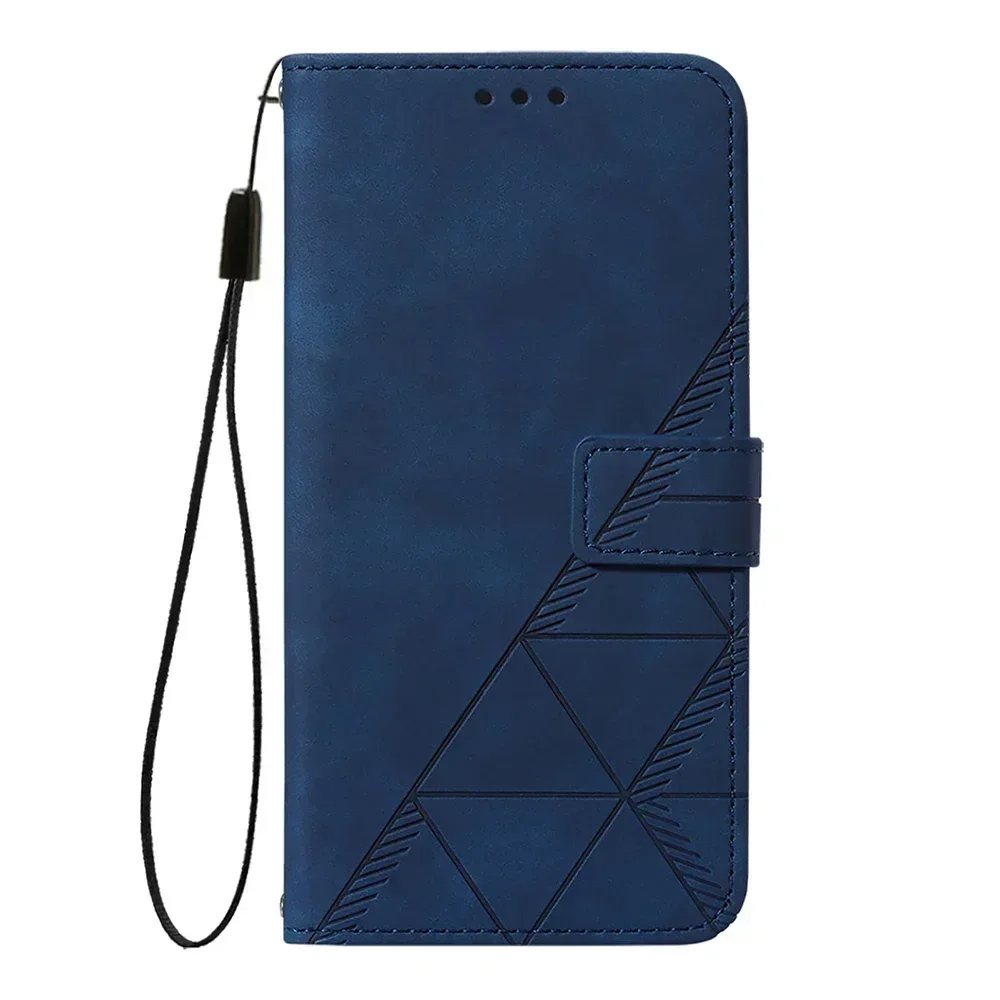 Geometric Leather Wallet Case