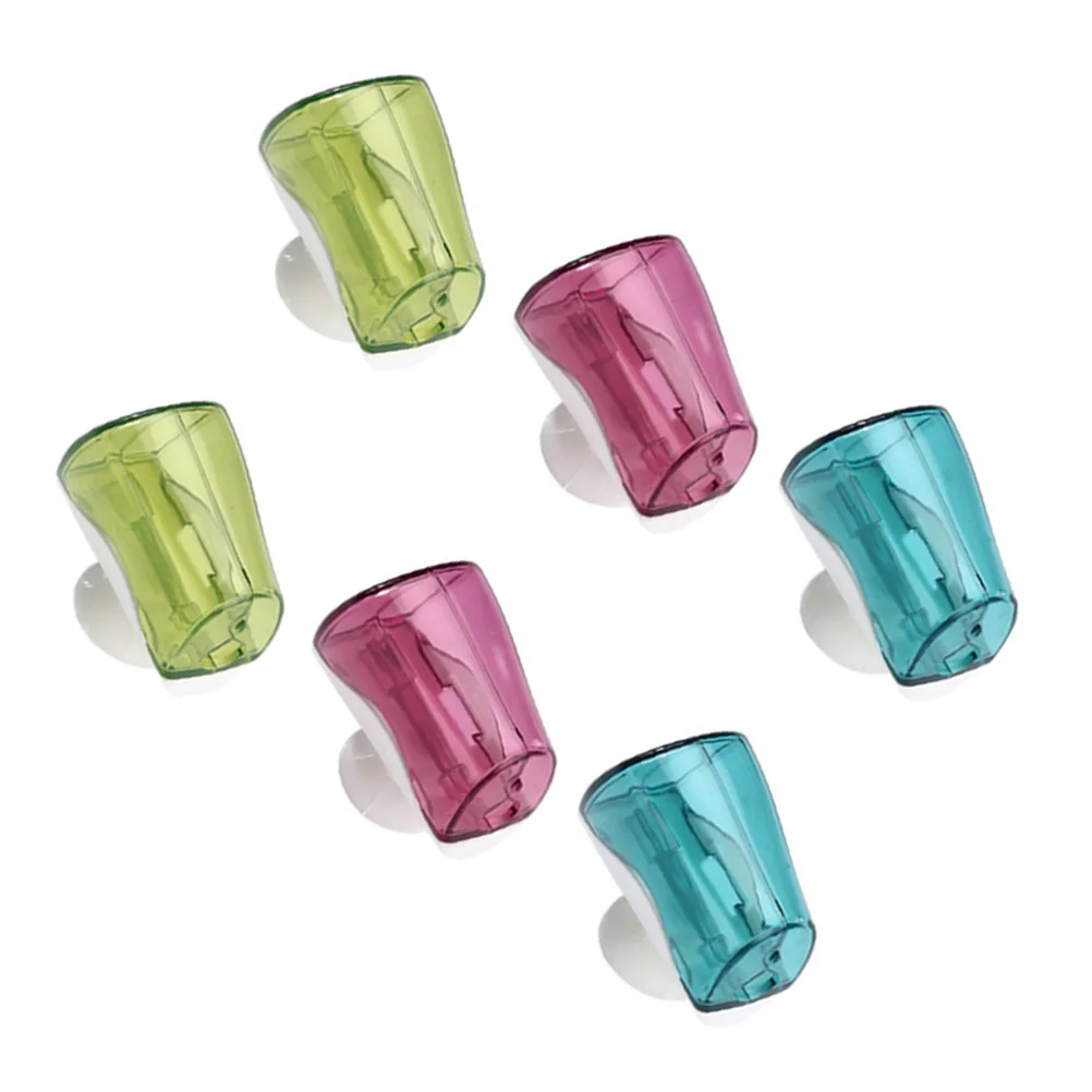 

6 Pcs Toothbrush Cover Dust Cap Travel Holder Wall Mounted Organizer Pp Hanging Rack