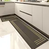 Kitchen Floor Mat Pvc Leather Waterproof Carpet Anti-slip Oil-proof Foot Mats Long Strip Rug Modern Style Home Decoration Rugs 1