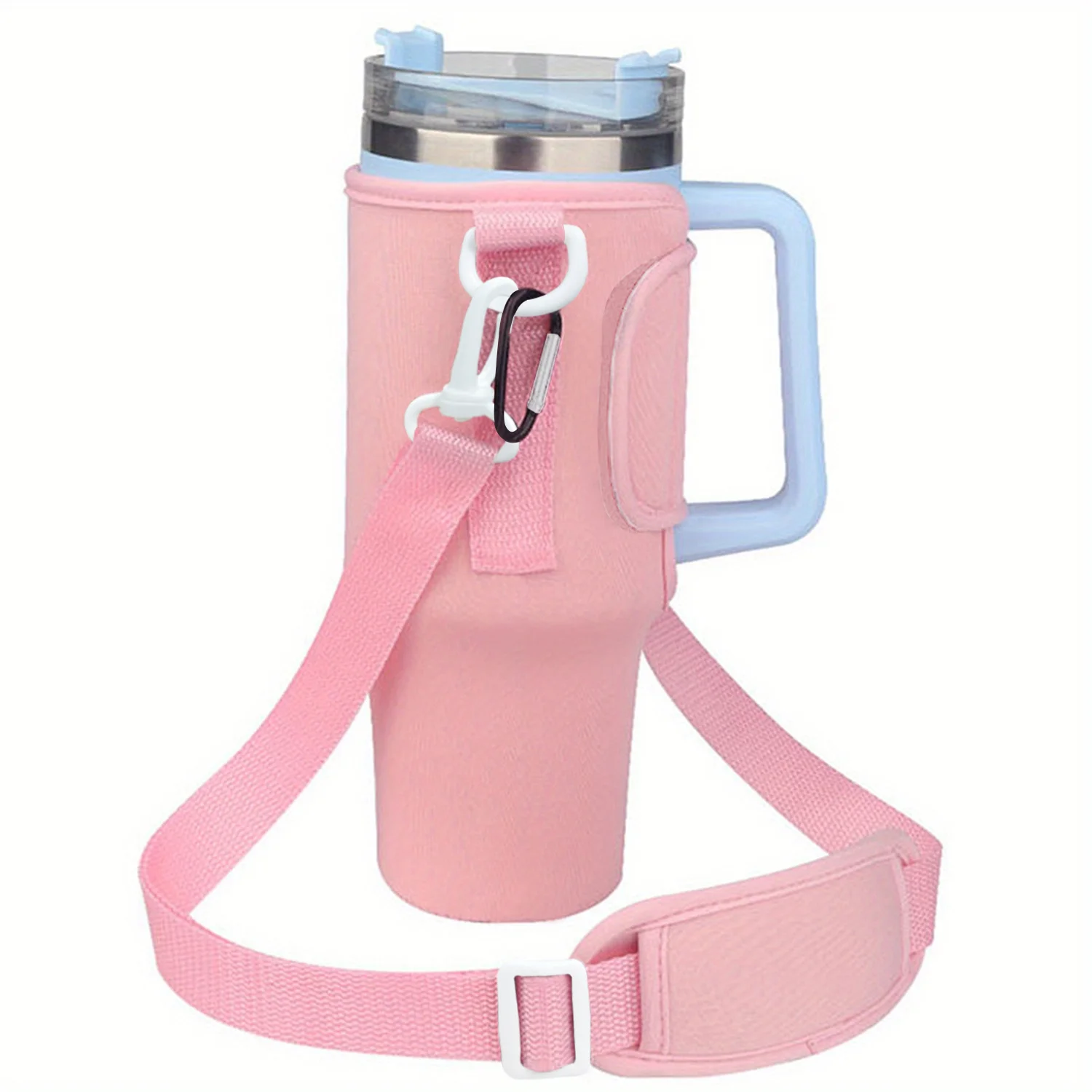 Insulated Water Bottle Sling Bag with Adjustable Strap - Hands-Free Protective Carrier for Gym, Hiking, and Commute