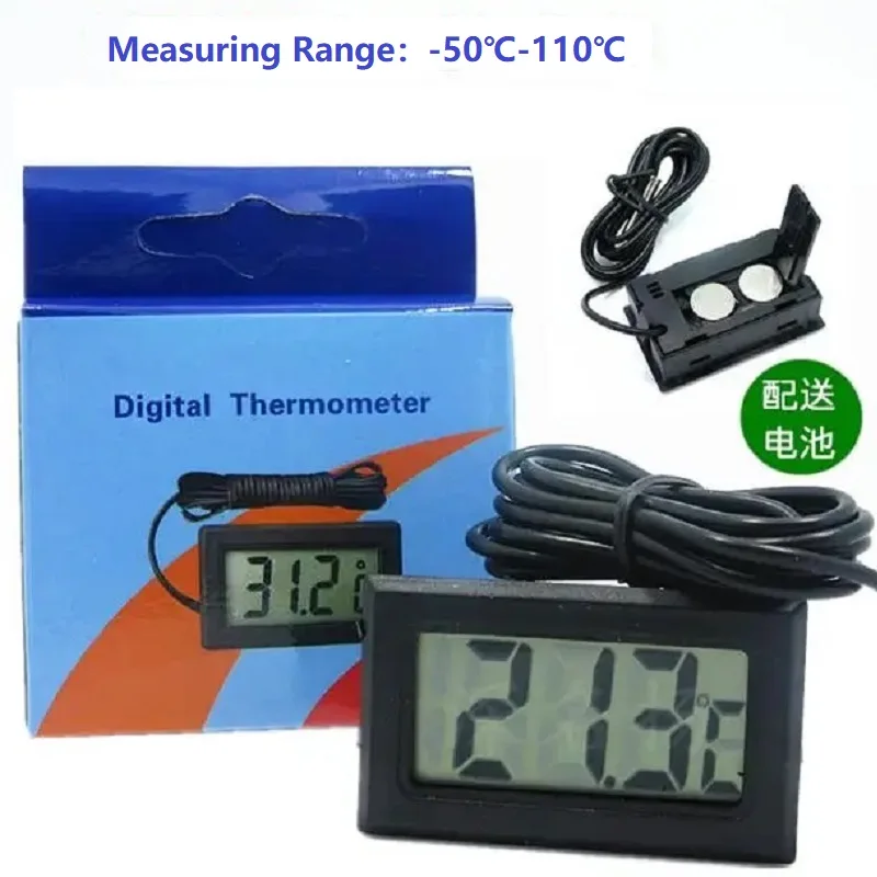 Digital thermometer Electronic digital display thermometer bathtub thermometer refrigerator with temperature waterproof probe