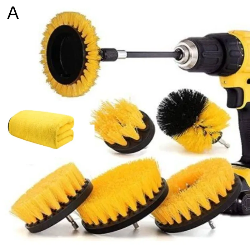 

8-piece electric drill brush head set gap cleaning brush head car washing tool brush set
