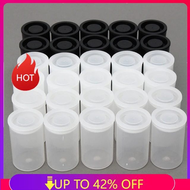 20Pcs Plastic Empty Film Canister Camera Reel Container Storage