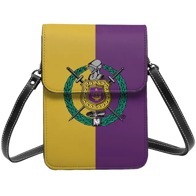 Omega Fraternity Psi Phi OPP Crossbody Wallet Cell Phone Bag Shoulder Bag Cell Phone Purse Adjustable Strap