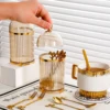 Coffee Spoon Dessert Fork Holder Household Utensil Flatware Organizer Food Storage Canister for Centerpiece 1
