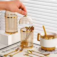 Coffee Spoon Dessert Fork Holder Household Utensil Flatware Organizer Food Storage Canister for Centerpiece 1