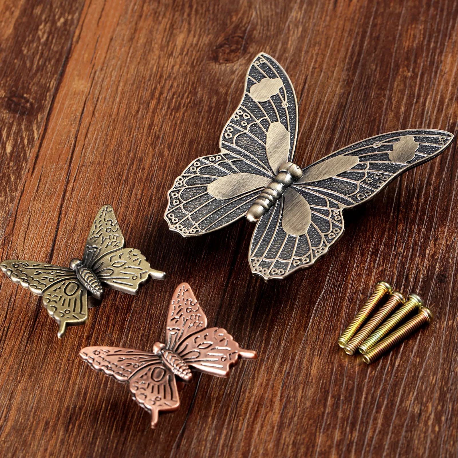 Furniture Knobs 1/2pcs Butterfly Handle Antique Bronze Pull Knob