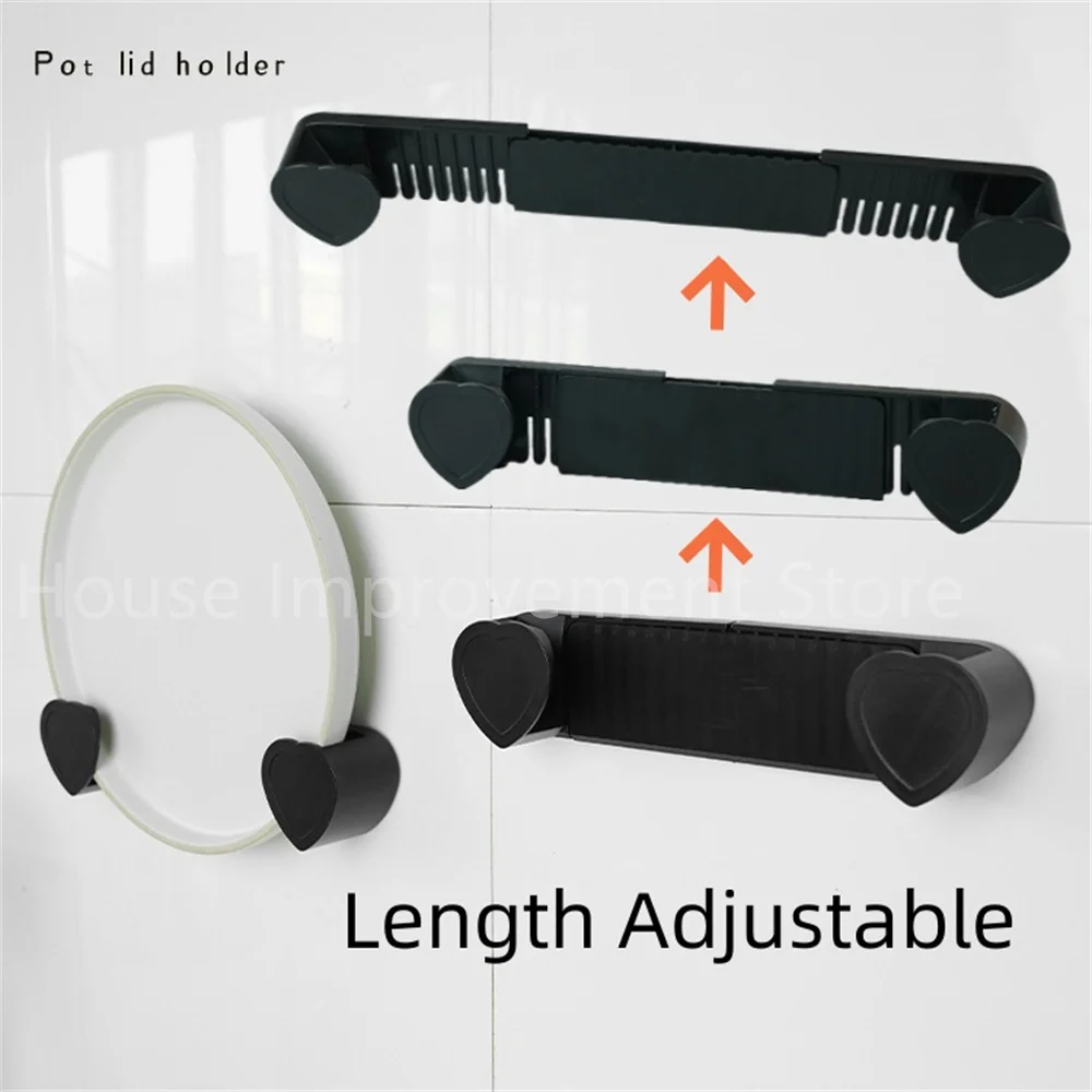 1/2/12Pcs Topf Rack Wand Montiert Selbstklebende Schlag Kostenloser Pan Deckel Lagerung Halter Küche Organizer topf Abdeckung Organisation – Detail 25