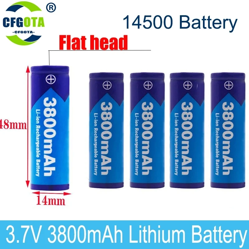 14500battery37Vlargecapacity3800mahlithiumionbatteryusedfor