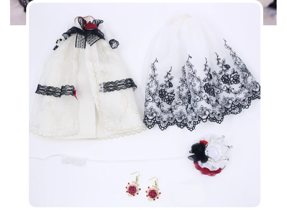 Queen Snow White Dress with Crown & Earrings 10