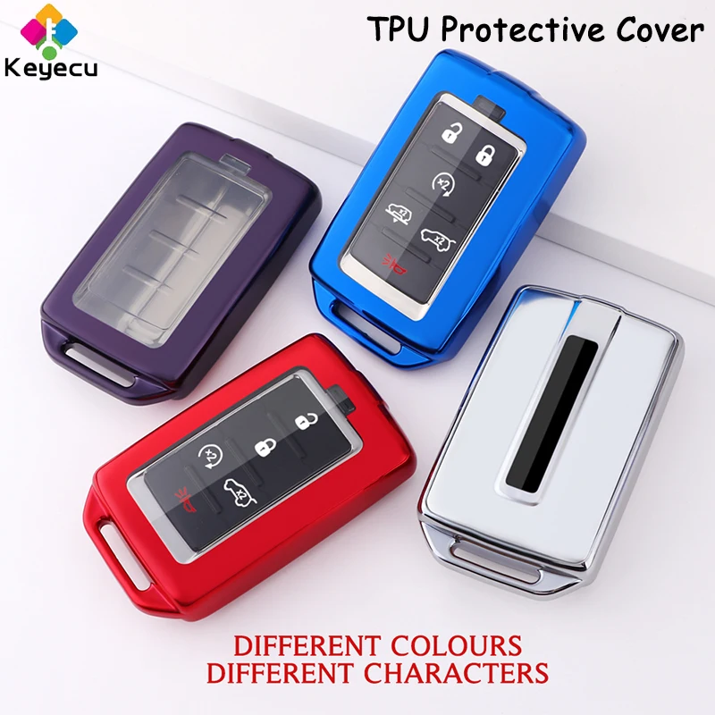 

KEYECU TPU Protective Car Remote Key Case Cover Shell for Jeep Grand Cherokee L Wagoneer 2020 2021 2022 Fob M3NWXF0B1 M3NWXFOB1