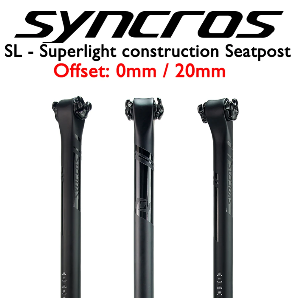 Syncros-Full Carbon Fiber Bike Seatposts,MTB and Road Bicycle