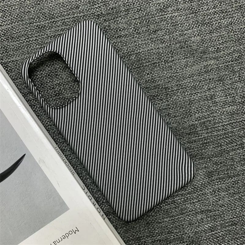 Slim Smooth-Touch Carbon Fiber Texture Case with Striped Patchwork Design - Shockproof Protective Cover