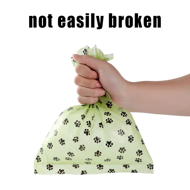 Random Color Cartoon Paw Graphic Dog Poop Bags Pet Poop Bags Leak-Proof Dog Waste Bags For Pet Supplies 3