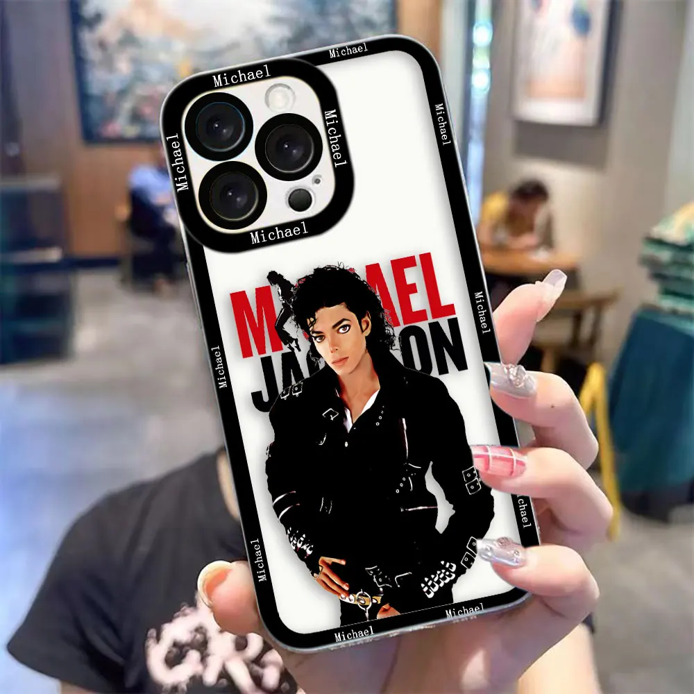 Transparent Phone Case with Michael Jackson Dancer Design