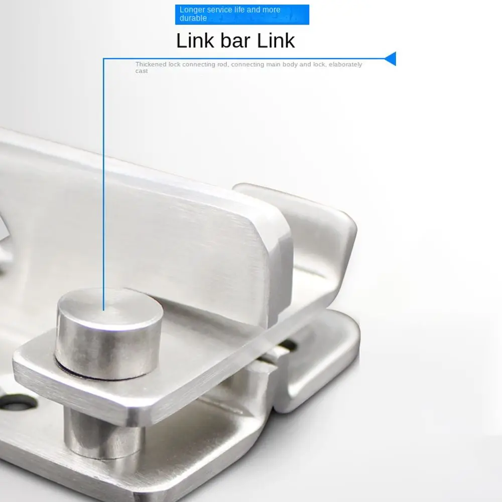 Description Picture 6 of itemSecurity Stainless Steel Wardrobe Door Bolt Padlock Waterproof Drawer Lock Silver Anti-theft Door Hasp Hotel Door
