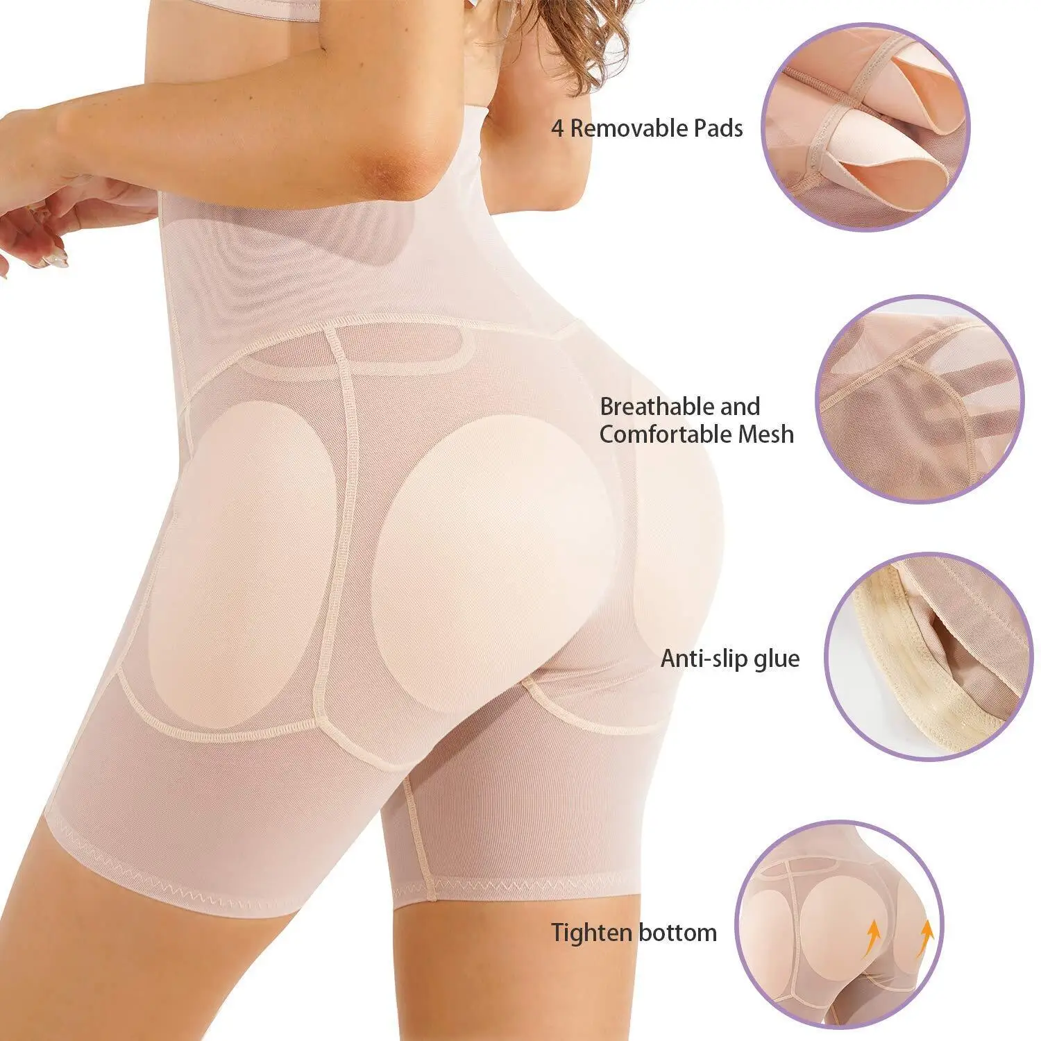 Fake Ass Padded Bum Pants Hip Enhancer Butt Lifter Booty Shaper Pants  Underwear